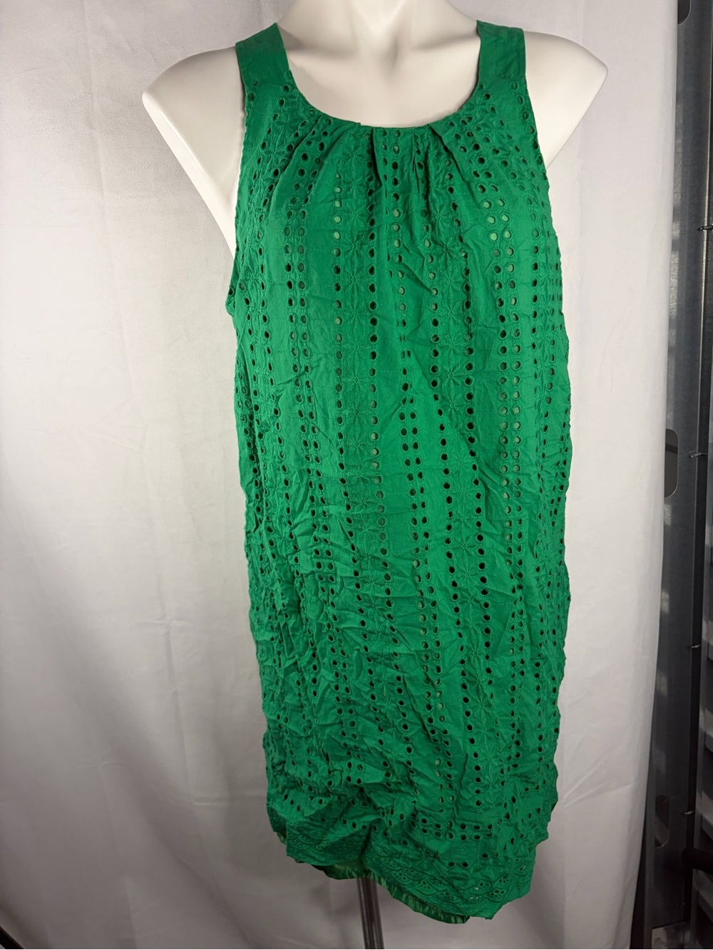 Women’s Green Eyelet Dress